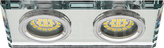 MORTA CT-DSL250-SR 2x50W Gx5,3 srebrny Oprawa sufitowa