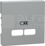 MERTEN SYSTEM M aluminium Płytka centralna gniazda ładowania USB