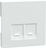 D-LIFE 2xRJ45 biały Płytka centralna gniazda