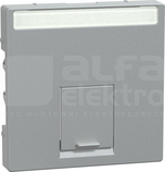 MERTEN M 1xRJ45 SE aluminium Płytka centralna gniazda komp.
