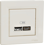 Asfora EPH2700323 USB A+C 24A z ramką kremowe Gniazdo