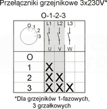 ŁUK E16-62 0-1-2-3 Łącznik krzywkowy