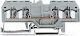 281-663 czerwona 4mm2 Złączka przelot.4-przewod.
