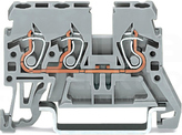 870-682 szary 2,5mm2 Złączka przelotowa 3-przew.