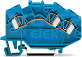 781-651 niebieski 4mm2 N Złączka przelotowa 3-przewod
