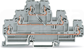 870-590/281-410 2.5mm2 szara Złączka diodowa 3-piętrowa