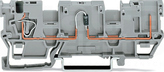 769-218/281-410 4mm2 szara Złączka bazowa 1-przew.diod.