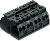 862-1504 czarny Blok zasilający 5x4mm2