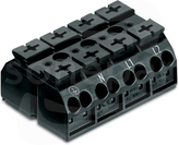 862-1504/999-950 czarny Blok zasilający 5x4mm2
