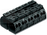 862-1505/999-950 czarny Blok zasilający 5x4mm2