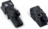 890-202/342-000 czarny WIELOWTYK GNIAZDO 2-TOR.