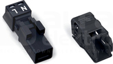 890-212/342-000 czarny WIELOWTYK GNIAZDO 2-TOR.