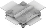 AN-03A/OG/-1 4-śrubowe M8 B=50mm 2 płytk Złącze krzyżowe duże