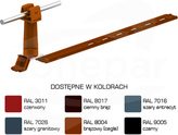 AN-20KP/LA/-N Z-zatrzask L=42cm H=7cm brąz Uchwyt dachówkowy uniwersalny