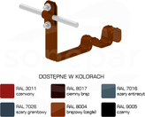 AN-25M/LA/-N Z-śruba WZÓR 15 H=10cm Uchwyt dachówkowy profilowany prosty