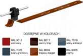 AN-19KPN/LA/C-N Z-zatrzask L=28cm H=3,5cm czarny Uchwyt dachówkowy uniwersalny