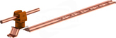 AN-20KPN/CU/-N Z-zatrzask L=42cm H=3,5cm brązowy Uchwyt dachówkowy uniwersalny
