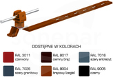 AN-20KPN/LA/-N Z-zatrzask L=42cm H=3,5cm brąz Uchwyt dachówkowy uniwersalny
