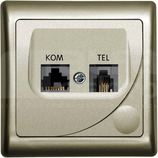 EFEKT kat.6 satyna Gniazdo komputerowo-telefoniczne