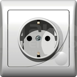 EFEKT 2P+Z SCHUKO IP20 biały Gniazdo pojedyncze