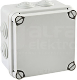 LIGHT 108x108x64 (7xM25) IP66/67 Puszka natynkowa z dławnicami pokrywa pełna