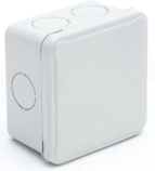 LIGHT 84x84x50 (7xM25) IP66/67 Puszka natynkowa z osłabieniami pokrywa pełna