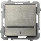 SONATA 16AX IP20 stal inox Łącznik dwubiegunowy podświetlany
