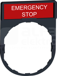 ZBY2330*BIALEEMERGENCY STOP RAMKA 30X40 Z ETYKIETA 8X27