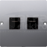 BASIC/M 2xRJ45 kat5 inox Gniazdo komputerowe
