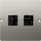 BASIC/M 2xRJ45 kat5 satyna Gniazdo komputerowe