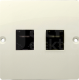 BASIC/M RJ45+RJ11 beżowy Gniazdo komputerowe/telefoniczne