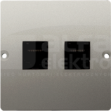BASIC/M RJ45+RJ11 satyna Gniazdo komputerowe/telefoniczne