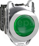 XB4FW33M5 Metal zielony FI30 230V AC 1 NO + 1 NC Przycisk  zlicowany