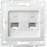 LOGI 02-1410-002 biały Gniazdo komp.1x RJ45 kat6 Jack