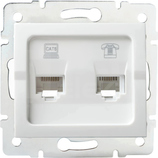 LOGI 02-1440-002 biały Gniazdo komp.-telefon.RJ45 kat6+RJ11