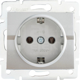 LOGI 02-1220-143 srebrny Gniazdo 1x Schuko