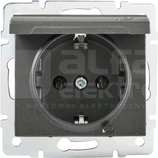 LOGI 02-1230-141 grafit Gniazdo z uziem.IP44 Schuko