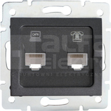 LOGI 02-1440-041 grafit Gniazdo komp.-telefon.RJ45 kat6+RJ11