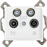 DOMO 01-1590-002 biały Gniazdo TV-2xSAT końcowe