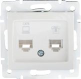 DOMO 01-1440-002 biały Gniazdo komp.-telefon.RJ45 kat6+RJ11