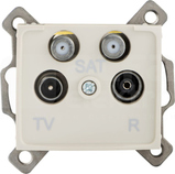 DOMO 01-1590-003 kremowy Gniazdo TV-2xSAT końcowe