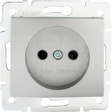 DOMO 01-1210-143 srebrny Gniazdo 1x