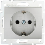 DOMO 01-1240-143 srebrny Gniazdo 1x Schuko ochr.styk.