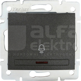 DOMO 01-1080-241 grafit Przycisk zwierny dzwonek z LED