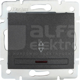 DOMO 01-1140-241 grafit Łącznik schodowy z LED