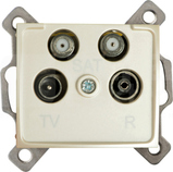 DOMO 01-1590-030 biały perłowy Gniazdo TV-2xSAT końcowe