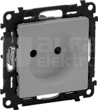 VALENA LIFE 2P aluminium Gniazdo zacisk automat.