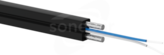 FTTH SM 2J 9/125 czarny Kabel światłowodowy bezhalogenowy płaski