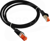 S/FTP kat.6A LSOH 0,25m czarny Patchcord