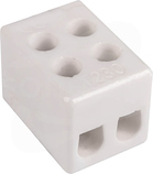 CPO 2-2.5 biały Złączka gwintowa porcelanowa